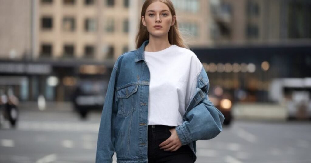 Layered Perfection: Denim Jacket with a Hoodie